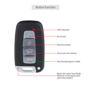 Pke-alarma de arranque automático sin llave, arranque inteligente del motor, parada, botón de arranque, sistema de entrada sin llave, liberación remota del maletero - Product Image 3