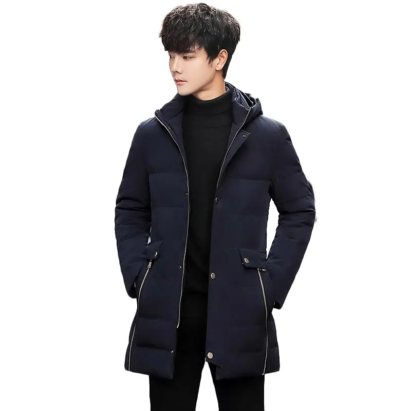 Piumino personalizzato da uomo cappotto invernale portatile mantenere caldo giacca sportiva all'aperto piumino di buona qualità lungo