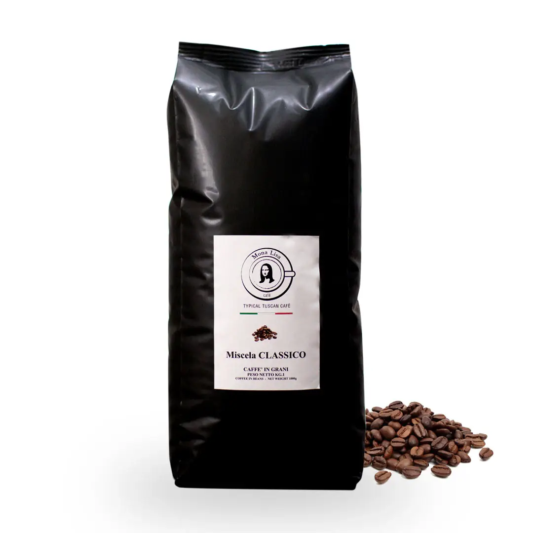 Made in Italy Premium Quality 55% Arabica 45%Robusta 1 kg Coffee beans roasted for espresso machines