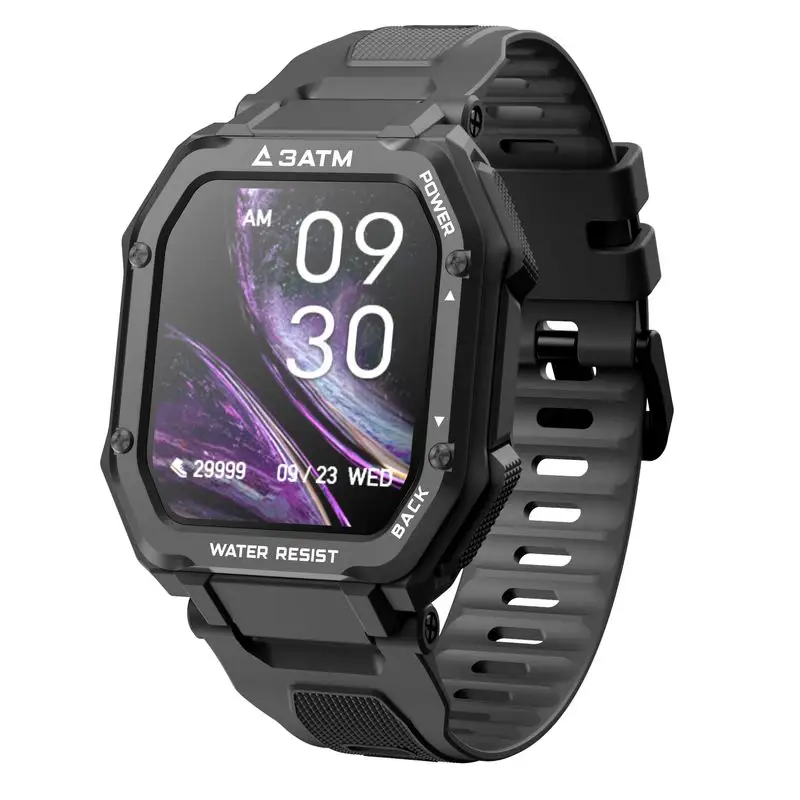 Reloj inteligente C16 para hombre, pulsera deportiva resistente al agua hasta 3ATM, con GPS, 1,7 pulgadas, para natación, buceo, aire libre, Android e IOS