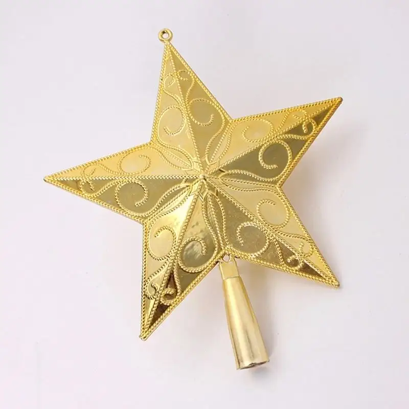 Adorno navideño Jumbo recién llegado Una decoración navideña de color dorado en forma de estrella. Hecho a mano personalizado