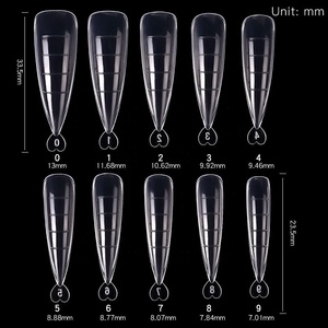 100Pcs/box Full Cover Sculpted Nail <strong>Tips</strong> False Finger Nails Extension <strong>Tip</strong> Quick Building Mold False <strong>Tips</strong> for Manicuring Tool - Product Image 3