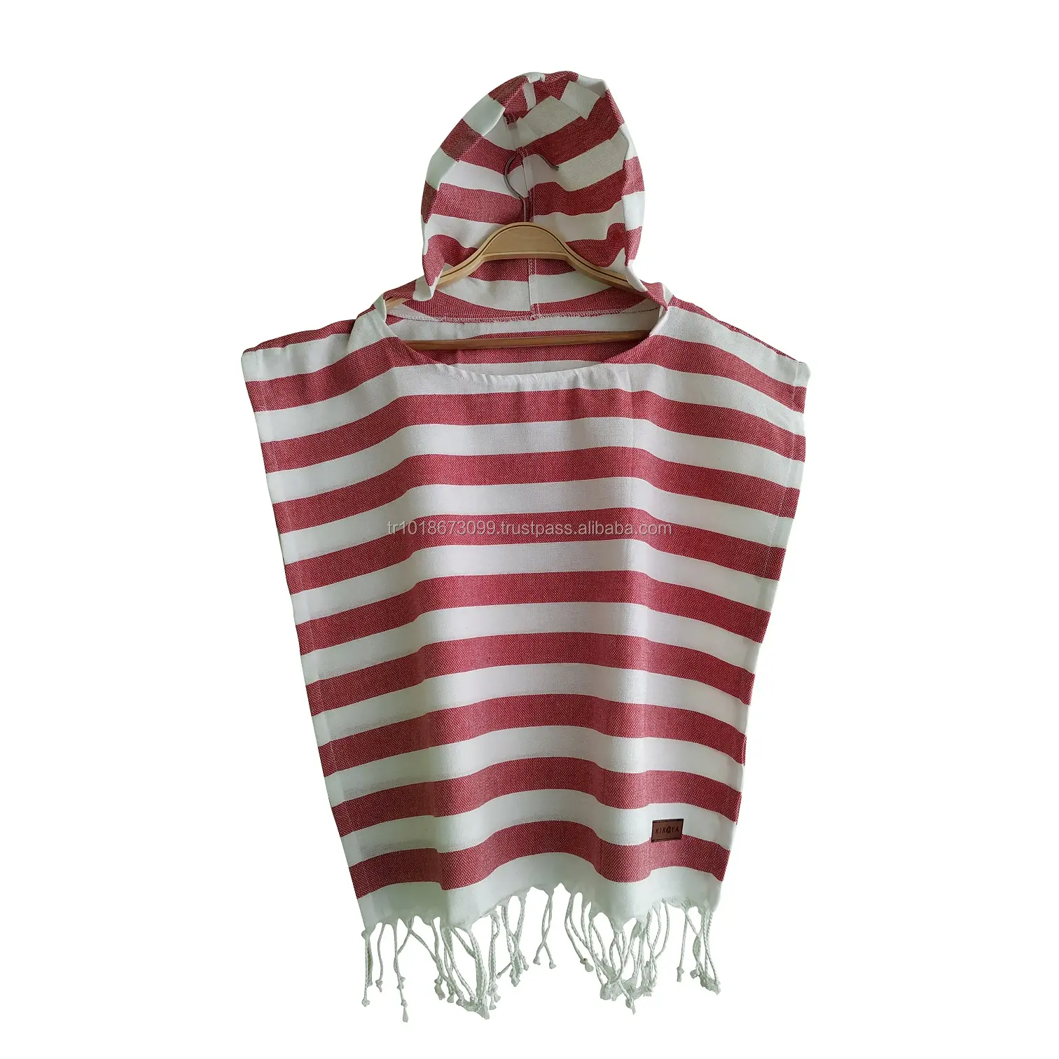 Con cappuccio Pestemal Turco Asciugamano Da Spiaggia Piscina Poncho per Tutte Le taglie Bahamas Rosso Con Cappuccio Per Bambini Poncho Collezione