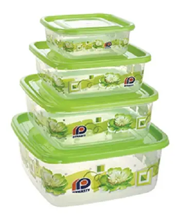 Delizia il contenitore di plastica in 4 dimensioni utilizzato come contenitore per il pranzo rifornimento della fabbrica prezzo interessante contenitore di plastica contenitori asciutti