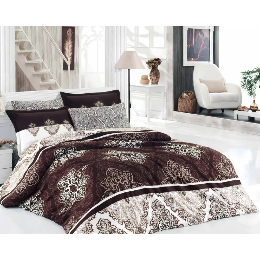 Turkish heart style Double Cotton Duvet cover and bed sheet and 2 Adet Pillowcase 4 piece Best price