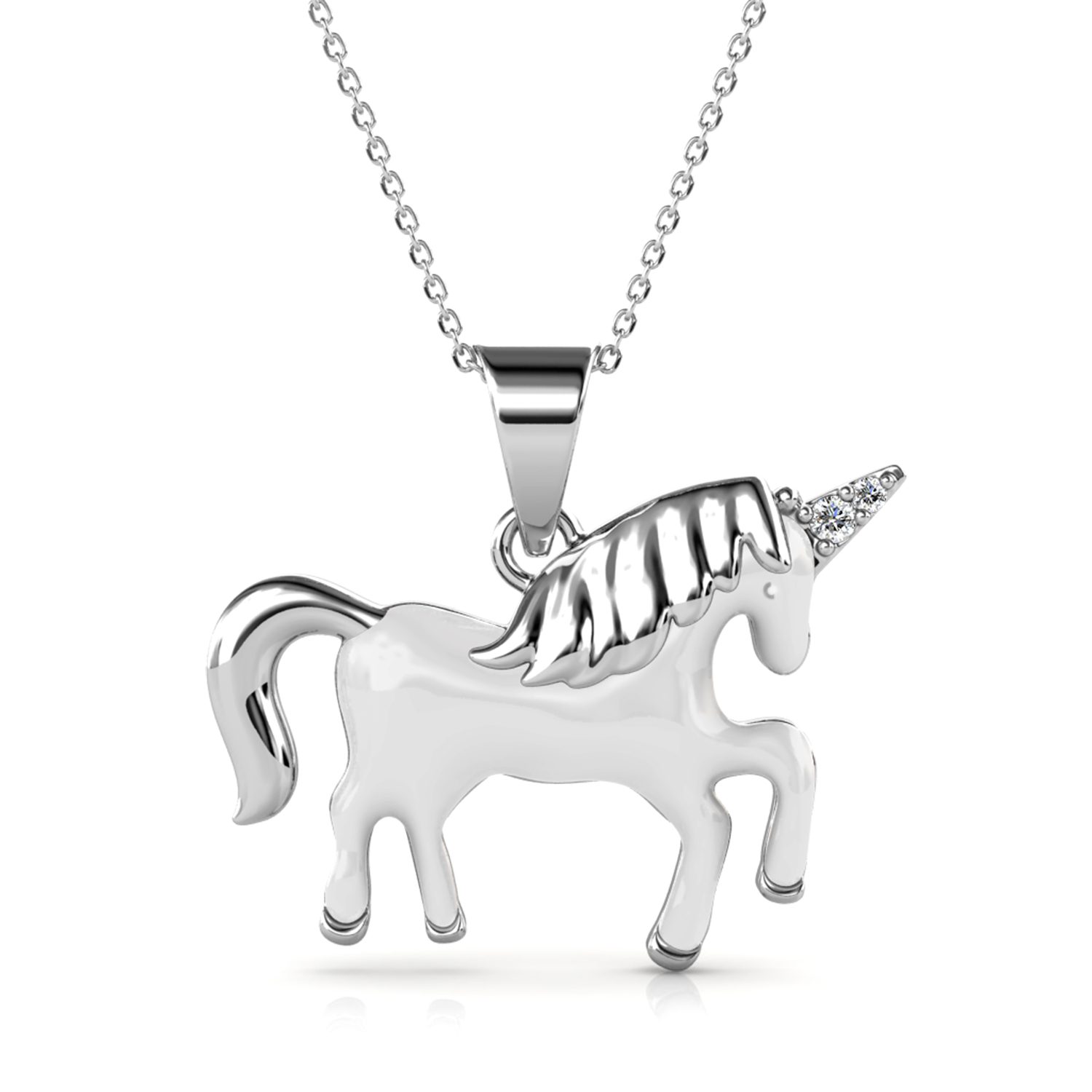 Brass With 18k White Gold Plated Pendant