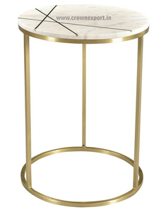 Mesa de centro de comedor superior de Metal y mármol para el hogar, Juego de 2 mesa con patas chapadas en oro, la mejor mesa de extremo para decoración de oficina - Product Image 2