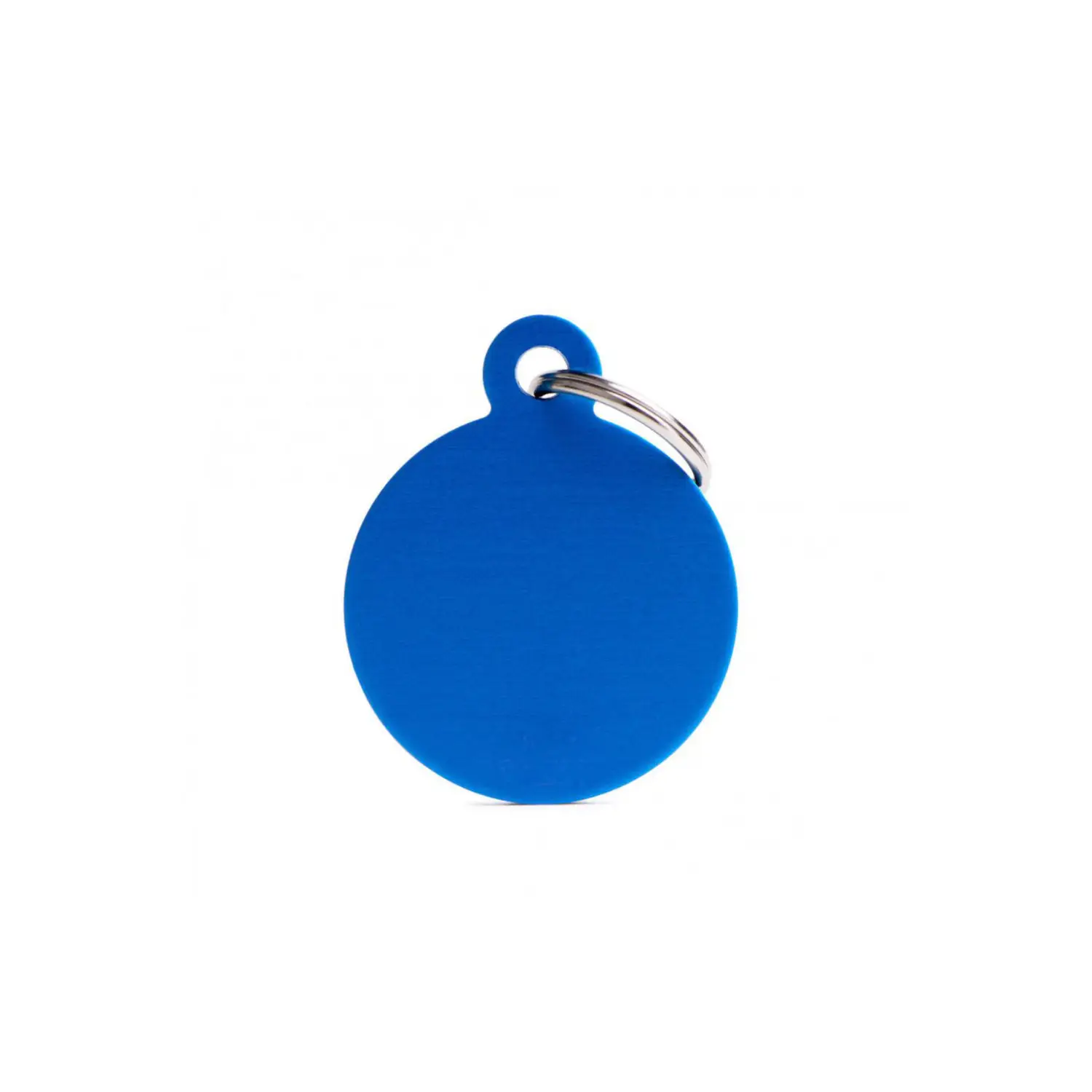 Wholesale Metal High Quality Pet ID Tags for Cat and Dog - Big Round Blue - Customizable Size and Colour custom pet tags