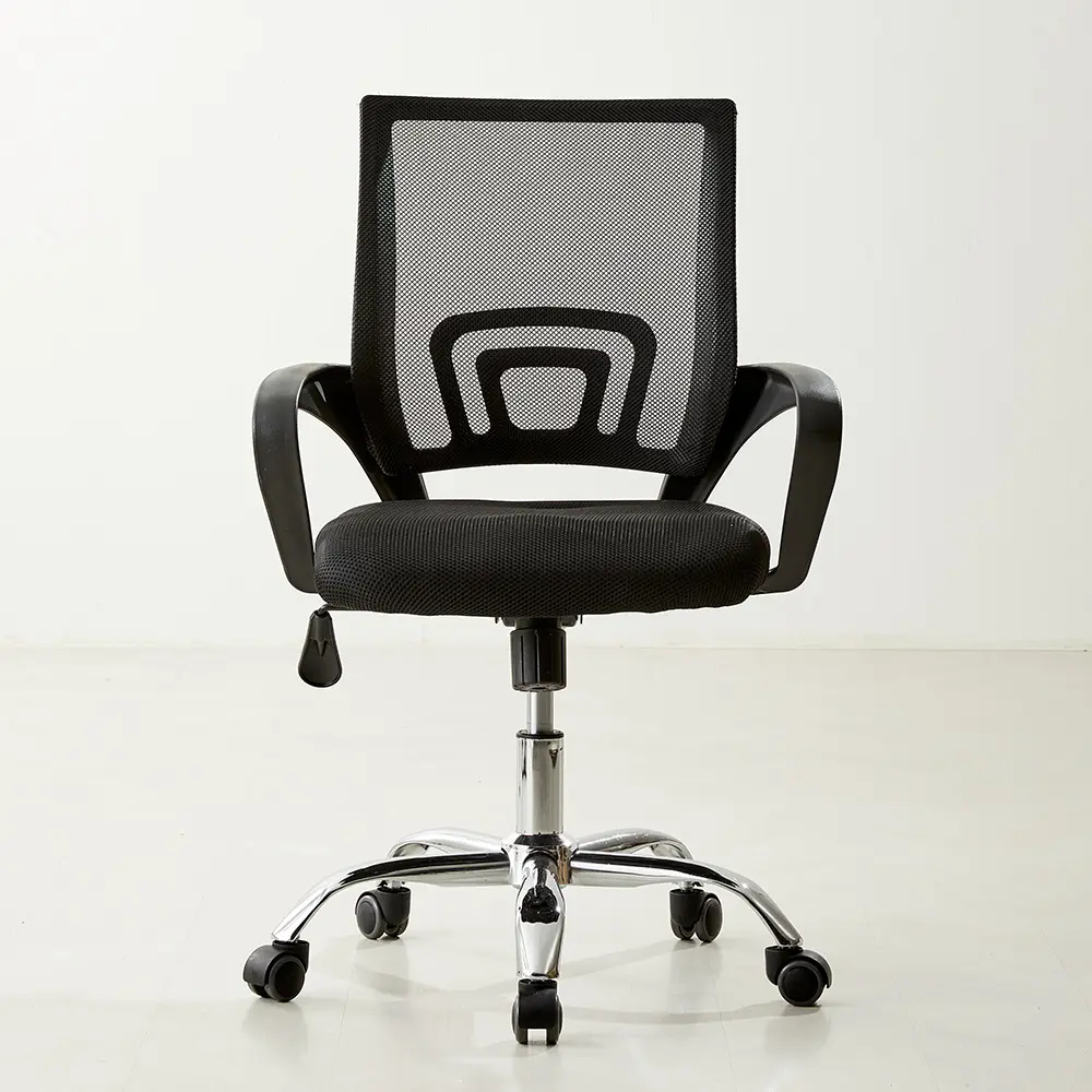Chaise de bureau ergonomique, pivotante, à dossier moyen, confortable, moderne, entièrement en maille, pour ordinateur