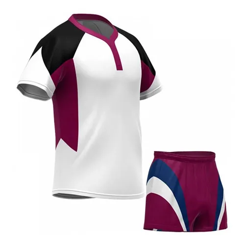 Camisetas de Rugby de poliéster con impresión por sublimación, ropa deportiva promocional, uniforme, barata, alta calidad