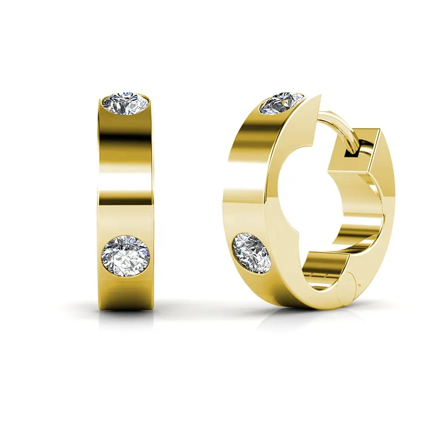 925 argento famoso marchio minimalista gioielli quadrifoglio cerchio rotondo orecchini di cristallo austriaco per le donne gioielli destino