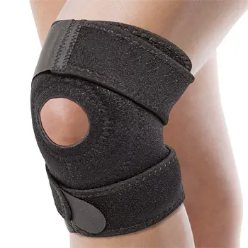 Penstabil Tempurung Lutut Pendukung Lutut Penjepit Tali Neoprena Yang Dapat Disesuaikan Penuh dengan Perban Kompresi untuk Pelari Pereda Nyeri Sendi
