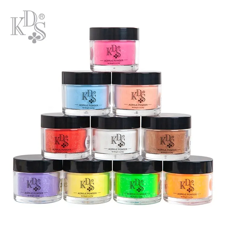 Poudre acrylique pour ongles, vente en gros, 50g, poudre à ongles colorée, acrylique, avec liquide