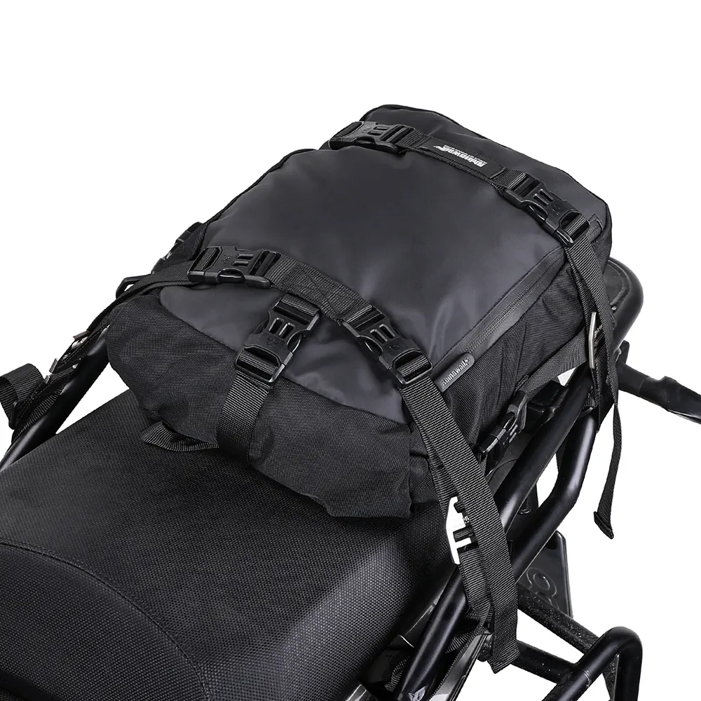 Rhinowalk-Bolsa de maletero para motocicleta, 10L, mochila para asiento de motocicleta, equipaje trasero para viaje