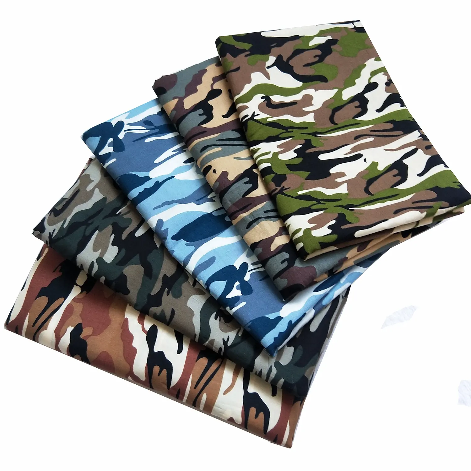 Hot Sale Camouflage Printed Poplin 100% Cotton Fabric Wholesale For Face Mask T Shirts Shorts Scarf