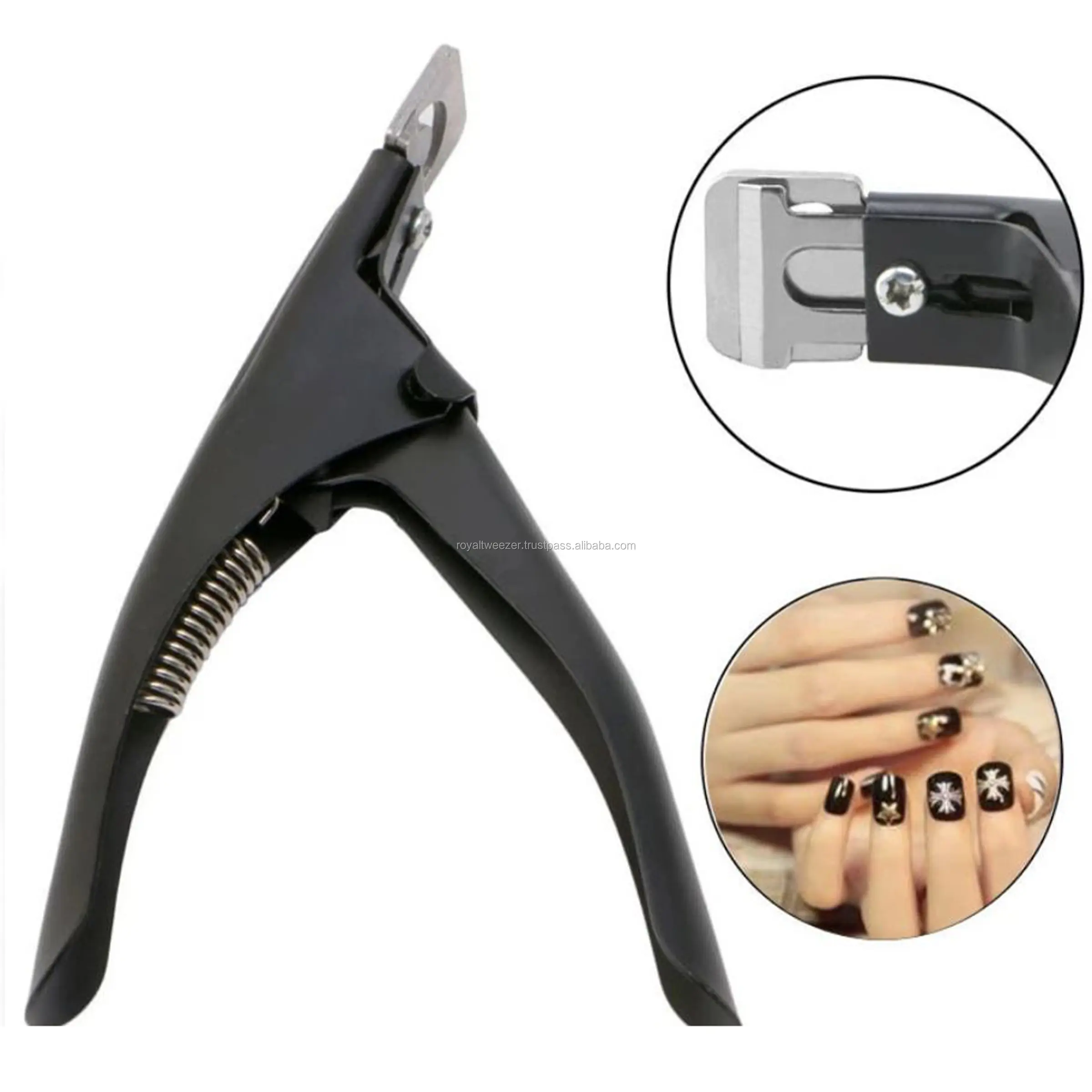 Black Color Best Artificial Nail Kit Nails Cutting Manicure Pedicure Equipment Tool Royal Tweezer Instruments