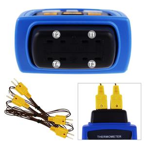 Dijital termokupl termometre Datalogger K /J/ T / E/ R / S/ N tipi 4 kanallı 16,800 veri kaydı T1/T2, T3/T4 giriş terminali - Product Image 5