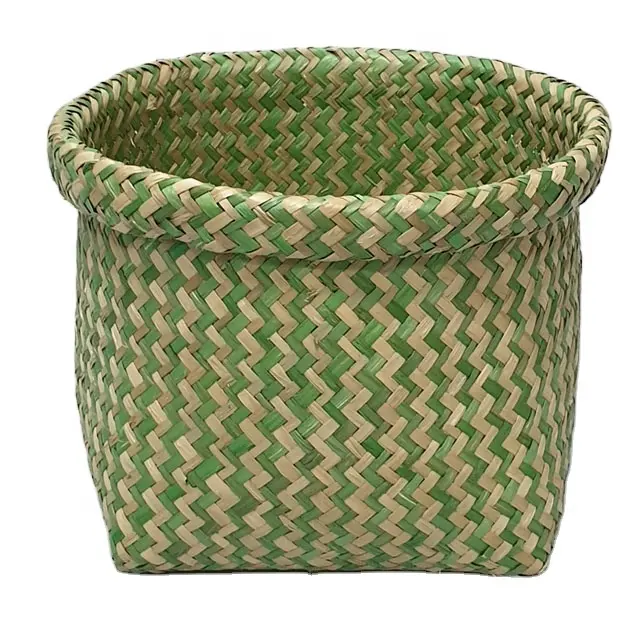Manufacture vietnam storage boxes wicker toy storage basket wicker laundry woven fruit decorative seagrass planter baskets