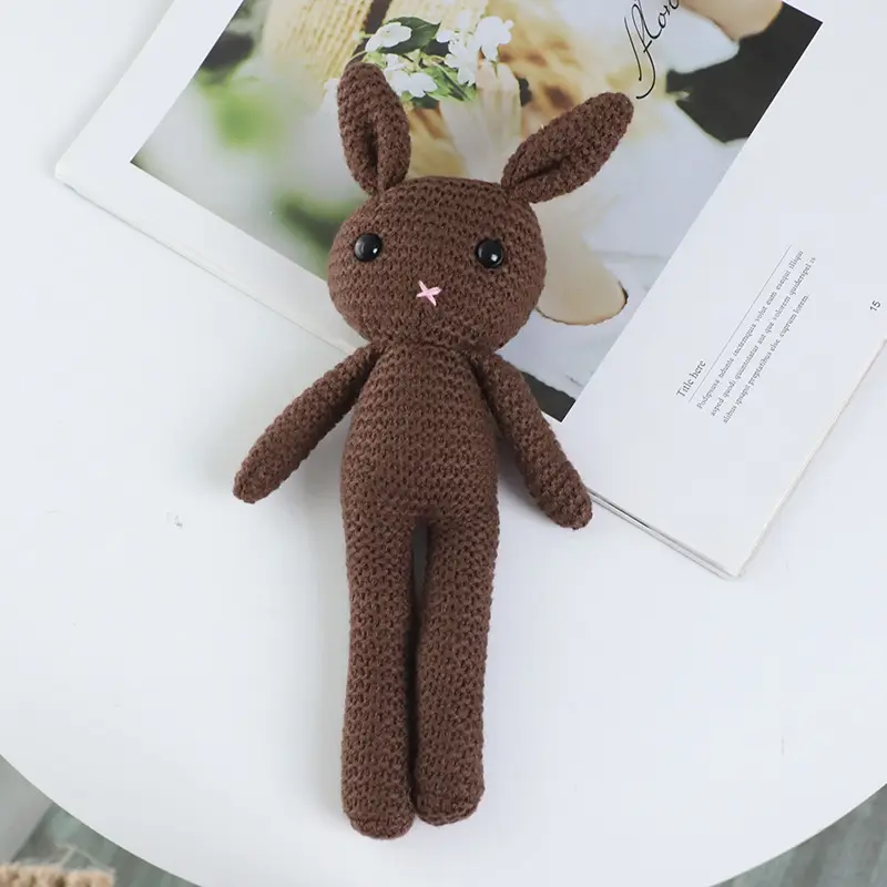 A buon mercato a maglia bambola animale Unisex giocattoli creativi all'uncinetto del bambino natale per i bambini scatola di cotone su misura di peluche gioco Unisex