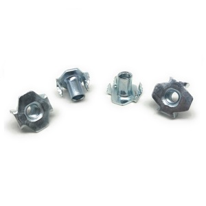 4叉钢铆接丁字螺母DIN认证的M5/M6/M8，镀锌/镀锌饰面，适用于木质家具行业