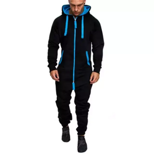 कस्टम लोगो मुद्रण कढ़ाई एक टुकड़ा jumpsuits, कपास ऊन onesie mens