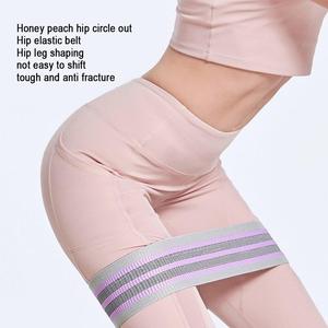 Faixa elástica de borracha para exercício, faixa fitness antiderrapante para exercício do quadril, resistência ao tecido