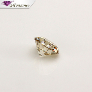 <strong>Light</strong> <strong>Brown</strong> Color <strong>Round</strong> Diamond <strong>Excellent</strong> <strong>Cut</strong> Lab Created Loose <strong>Moissanite</strong> - Product Image 3
