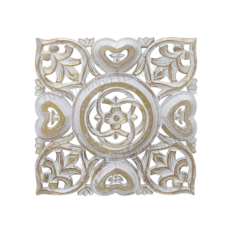 Gold Foil on Burnt White Antique