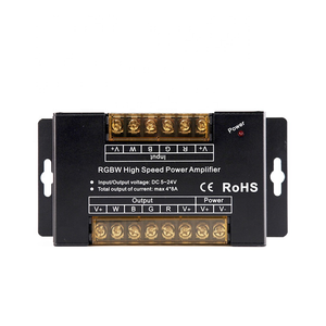 DC5-24V 8A * 4CH Alluminio RGBW Ad Alta Velocità Amplificatori di Potenza PWM Dimming Ingresso Del Segnale Ripetitore di Potere per RGBW HA CONDOTTO LA Striscia luce 5050 - Product Image 1