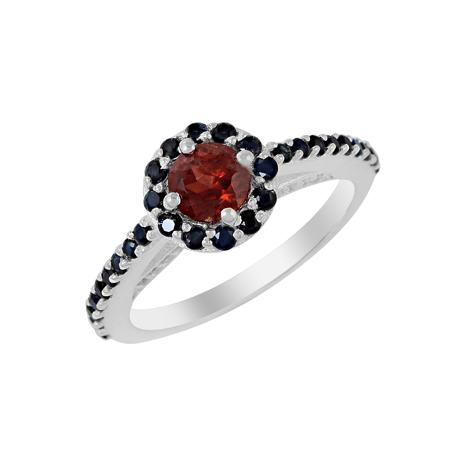 Garnet & Blue Sapphire
