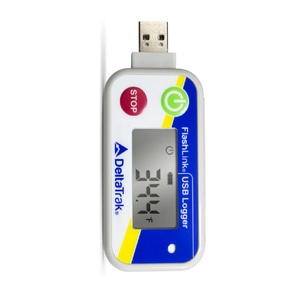 DELTATRAK-Sensor de temperatura interno y humedad, registrador de datos de alta precisión, LCD grande, modelo 20248, FlashLink, USB, reutilizable - Product Image 2