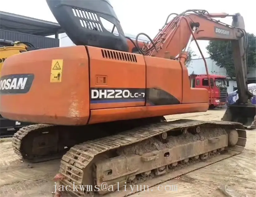 Doosan-excavadora de segunda mano duradera, original, de Corea, DH220lc-7