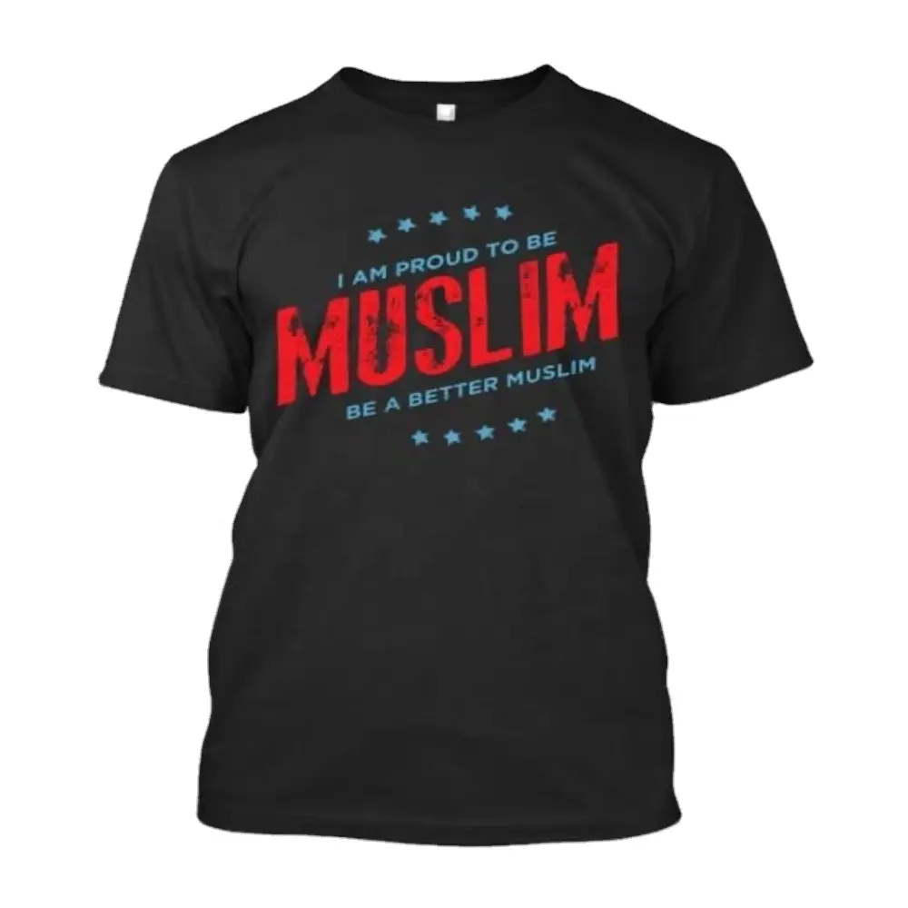 Camiseta islâmica de 100% algodão para homens e mulheres