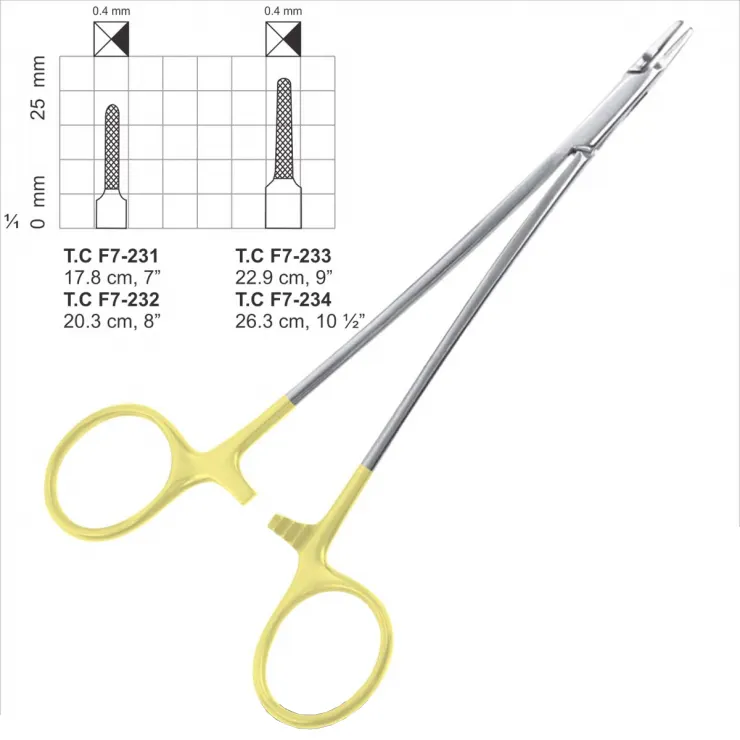 Pince à aiguilles en acier inoxydable, plaqué or, 100 pièces, supports professionnels, Instruments à usage pour hôpital, 7 pouces