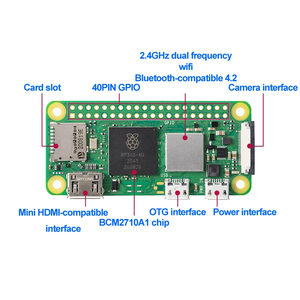 Original Raspberry Pi Zero 2 W Entwicklungs platine RPI PI0 2 W 1GHz Quad-Core 64-Bit-Arm Cortex-A53 CPU 512MB SDRAM - Product Image 2