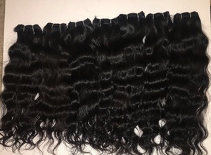 テンプルインディアンナチュラルブラジルヘアエクステンション生キューティクルアライメント深いカーリーストレート波状のスタイル生人間の皮が含まれています - Product Image 4
