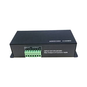 4CH DC12-24V RGBW DMX 512 dekoder led denetleyici, RGB LED DMX512 dekoder 4 kanal * 8A LED şerit ışık için - Product Image 4