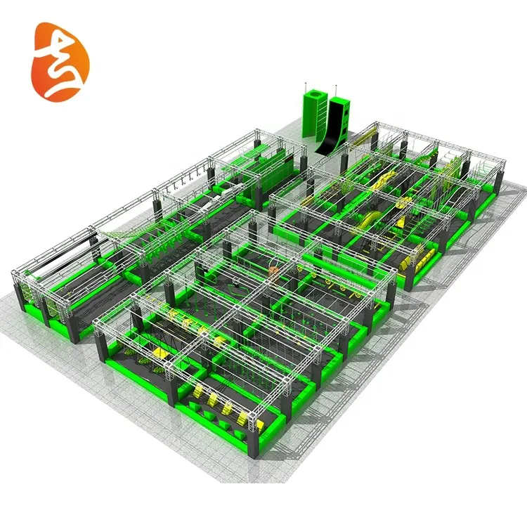 المهنية الاطفال في الأماكن المغلقة ألعاب المغامرة عقبة النينجا المحارب بالطبع ملعب معدات لياقة بدنية للبيع