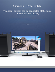 Interruptor VGA 2 en 1 de 3 puertos, conmutador de vídeo de 2 vías para PC, TV, monitor, PC, TV, consola de juegos, venta al por mayor de fábrica