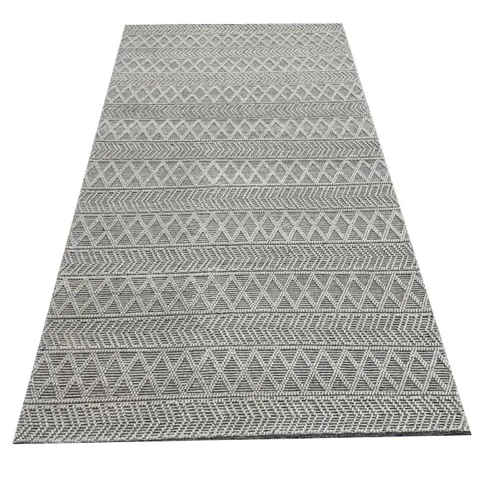 Tissu texturé naturel non teint laine de Nouvelle-Zélande directement de l'usine pas cher personnalisable bulle tissage galet tapis tapis tapis de sol