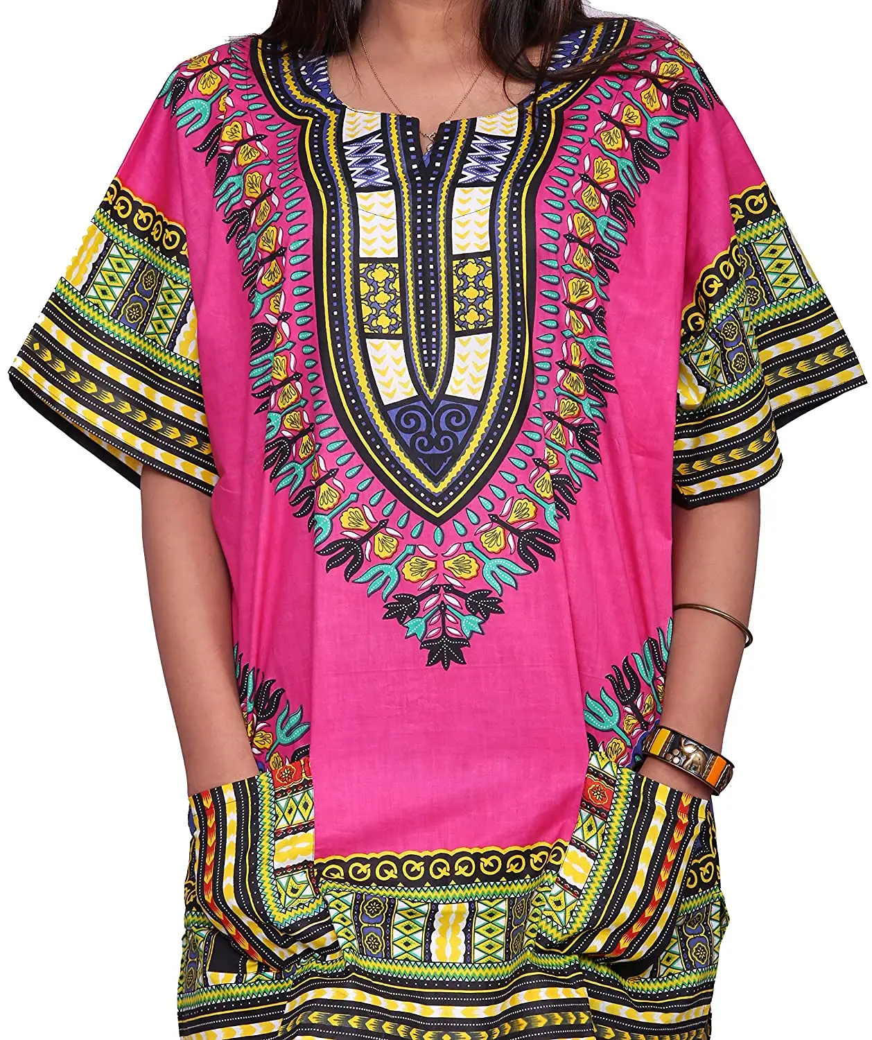 Blusa Hippie mexicana de talla grande para hombre, caftán Hippie bohemio, Kimono, talla grande, 1X 2X 3X