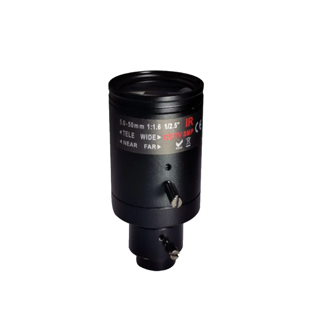 5-50mm 10X Zoom Varifocal CCTV lente F1.6 D14 montaje 1/2.5 "3MP megapíxeles lente para CCTV HD Neteork Cámara IP SL-0227