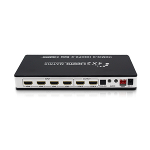 Verified Factory 4K <strong>HDMI</strong> <strong>Matrix</strong> 4x2 <strong>HDMI</strong> <strong>2</strong>.0 4K@60Hz 4K@30Hz 18Gbps HDR <strong>4</strong>:<strong>4</strong>:<strong>4</strong> CEC <strong>4</strong> in <strong>2</strong> Out - Product Image 2