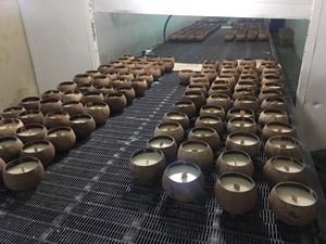 Soya balmumu hindistan cevizi balmumu hindistan cevizi kabuğu mum kase lazer karton kutu tarçın aromaterapi kokulu ahşap Dia 11H 9 Cm 1 renk - Product Image 6