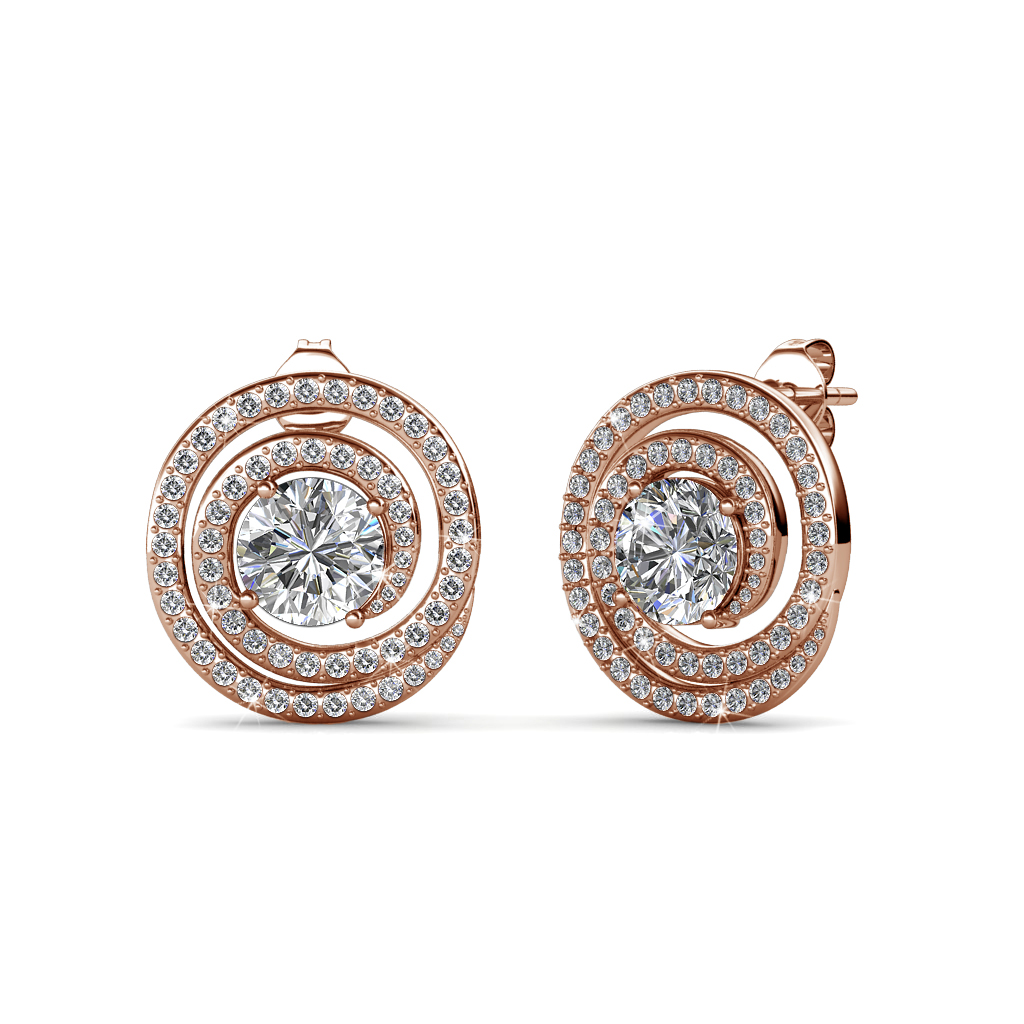 S925 With 18k Rose Gold Plated Luxury Brand Inspired Earrings