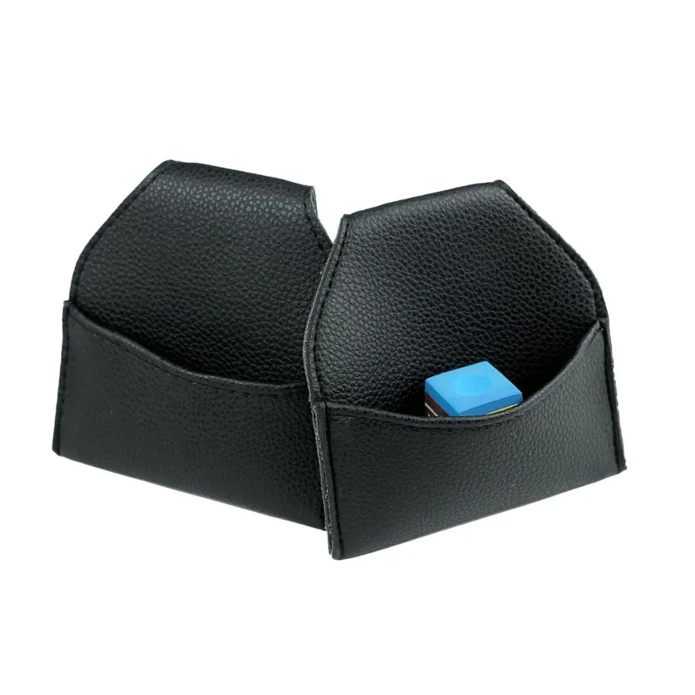 Premium Soft Lederen Biljart Krijt Pouch Houder Tas Voor Pool Snooker Cue