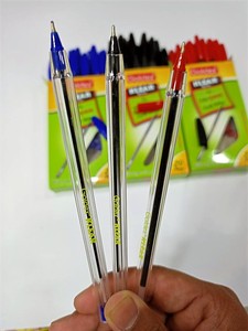 促销定制标志塑料圆珠笔高品质热卖低价0.5毫米细蓝黑红墨水写字笔
