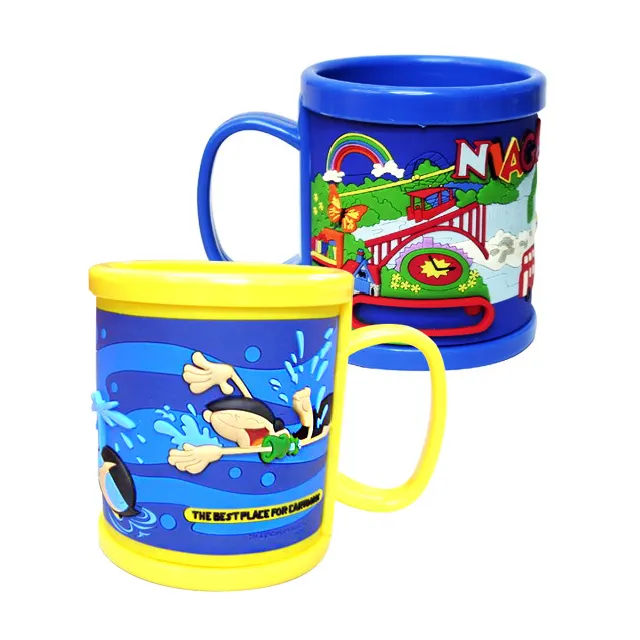 Taza de plástico promocional para niños, personalizada, pvc, 3d