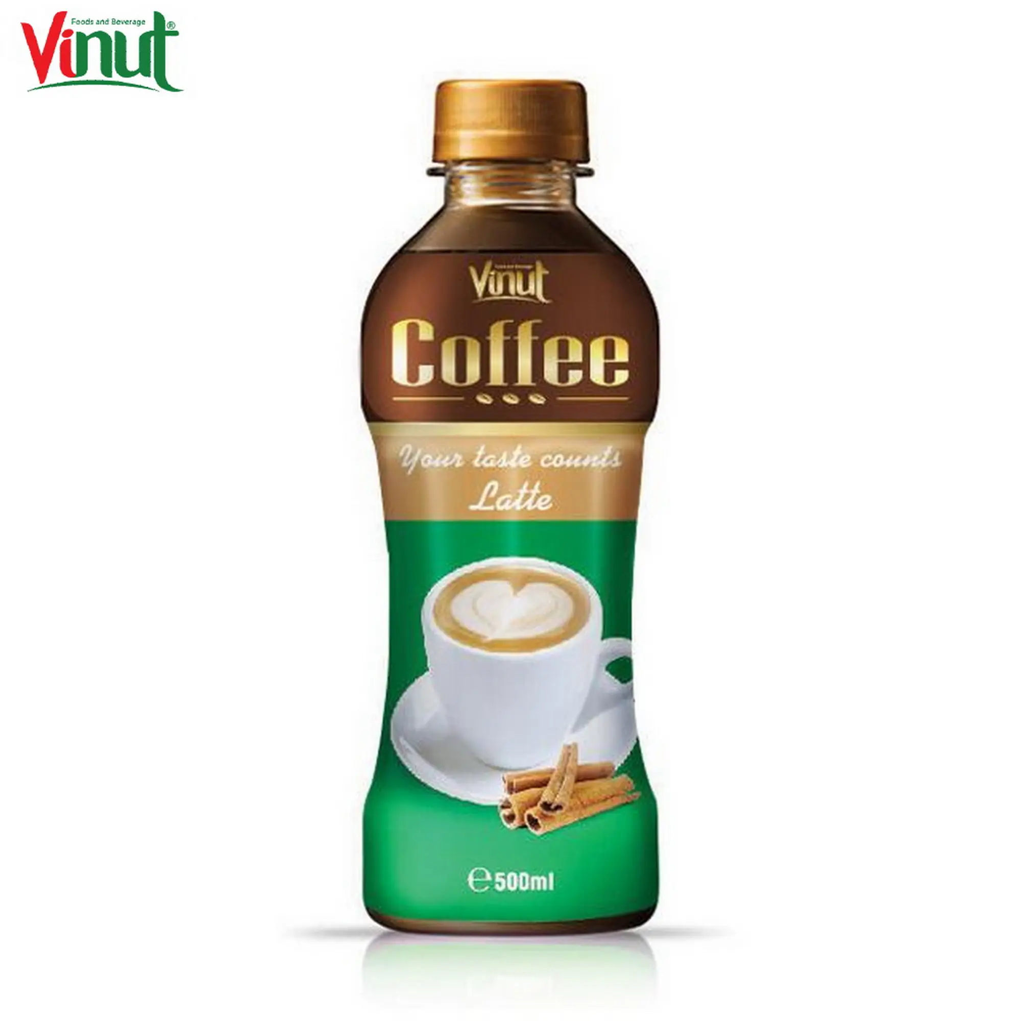 500ml VINUT şişesi beyaz etiket Latte kahve üretimi iyi fiyat % 100% saf