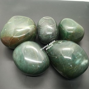 Hand Finished Glossy Green <strong>Big</strong> <strong>Jade</strong> Tumbled Stones for Home Decoration and Energy Healing Purposes at Best Prices - Product Image 5